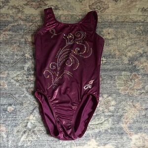 GK Pink Meet 2015 Leotard with Rhinestone Design